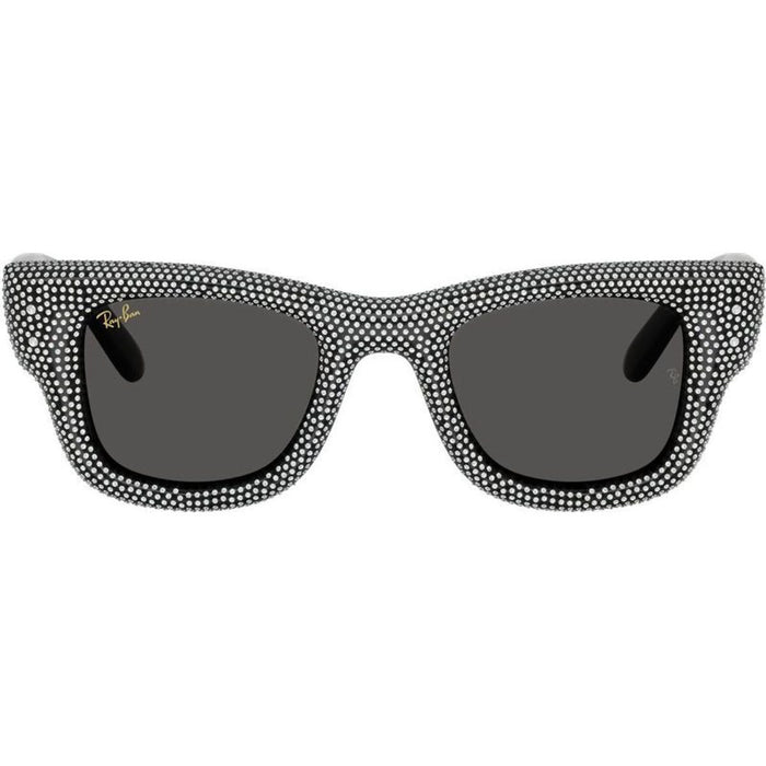 Wayfarer Puffer RB4940BP, Black and Strass Pave/Dark Grey Lenses