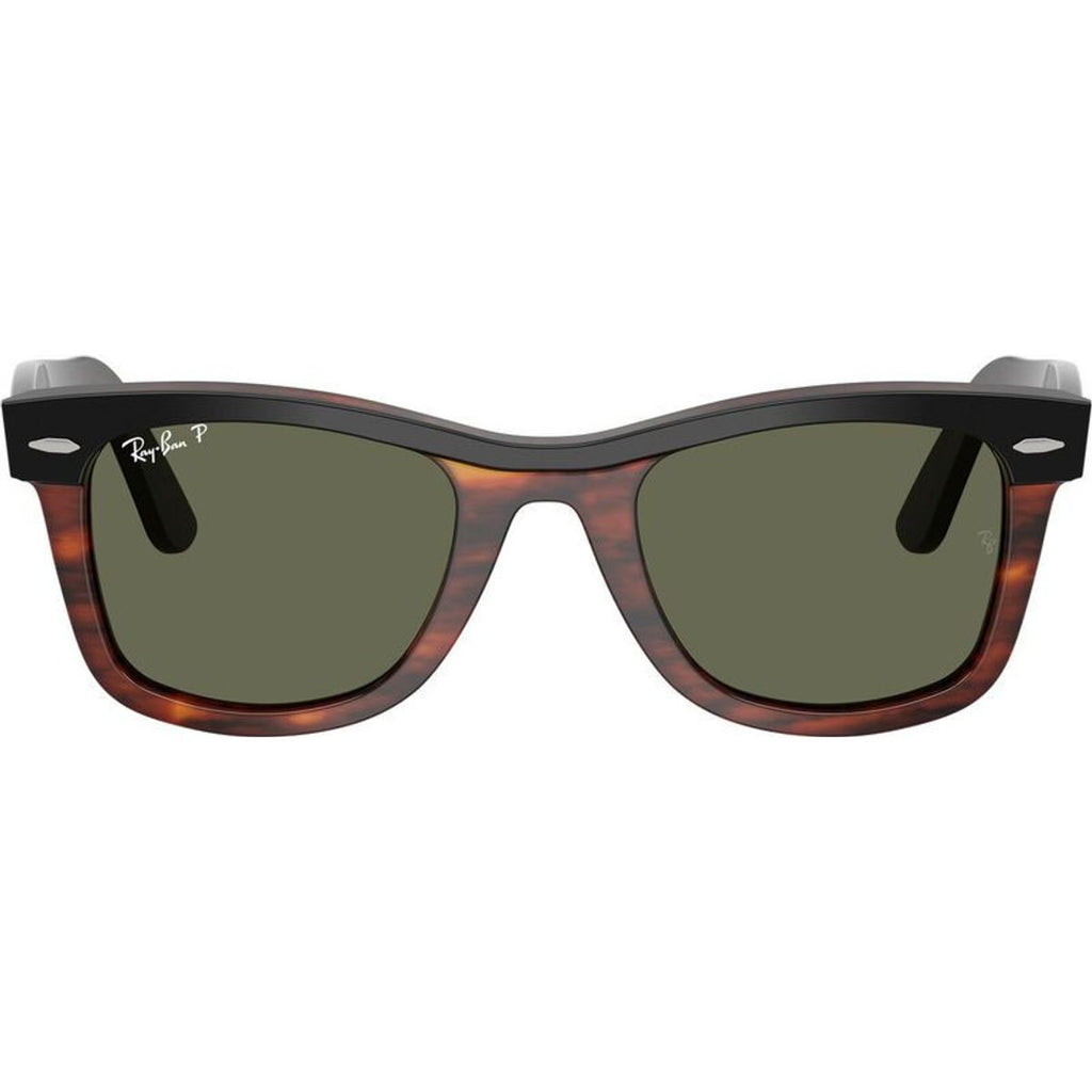 Wayfarer RB2240, Black on Havana/Green Polarised Glass Lenses