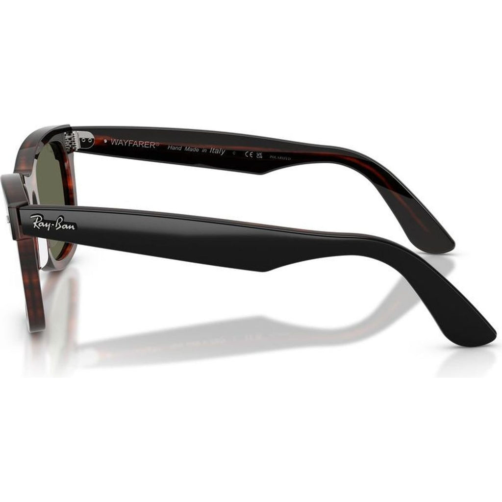 Wayfarer RB2240, Black on Havana/Green Polarised Glass Lenses