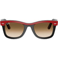 Wayfarer RB2240, Red on Black/Brown Clear Gradient Glass Lenses