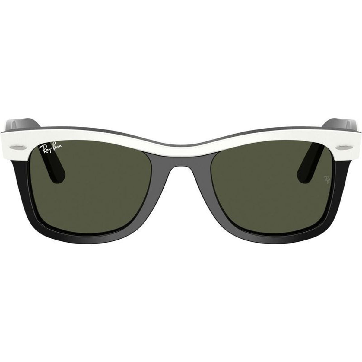 Wayfarer RB2240, White on Black/Green Glass Lenses