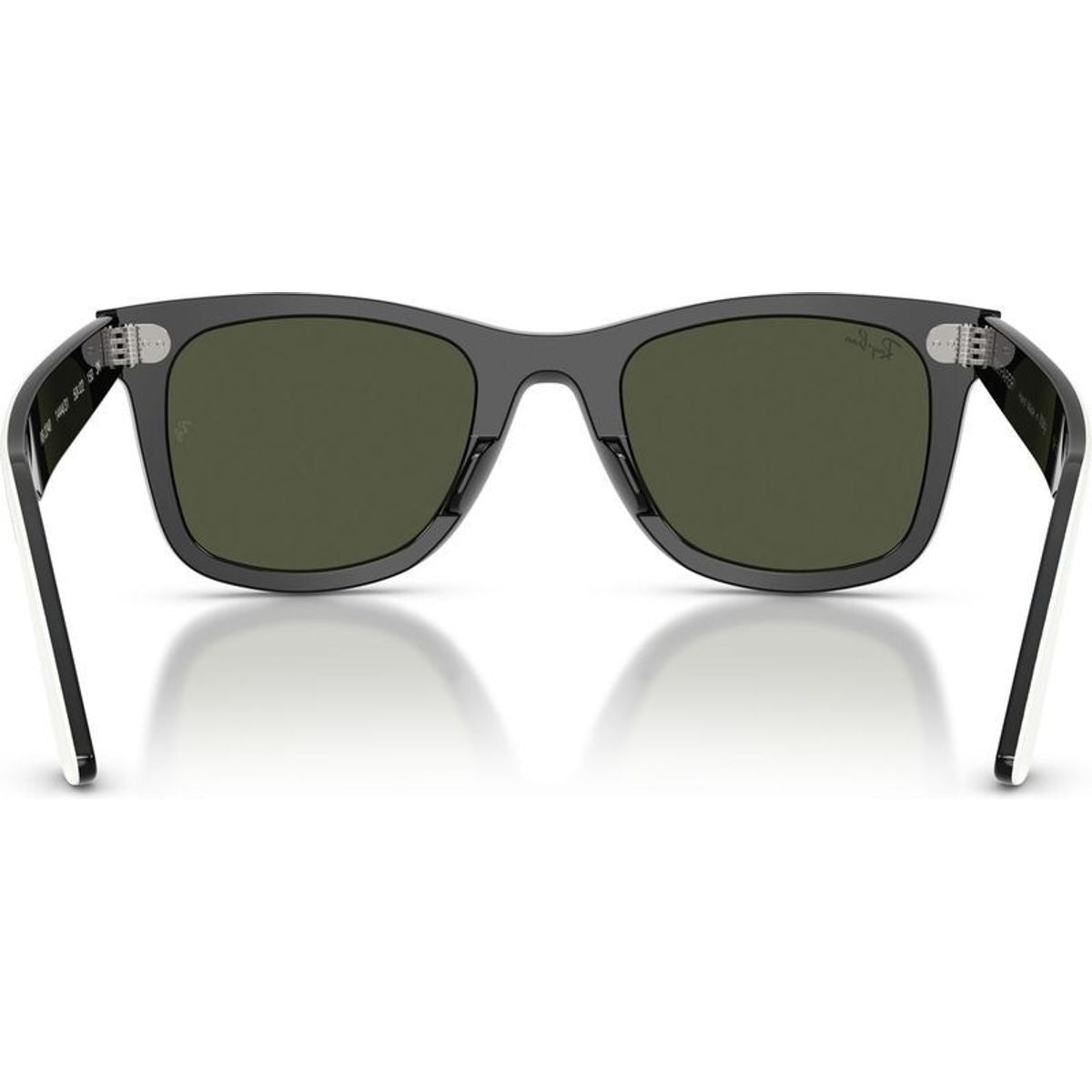 Wayfarer RB2240, White on Black/Green Glass Lenses