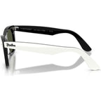 Wayfarer RB2240, White on Black/Green Glass Lenses