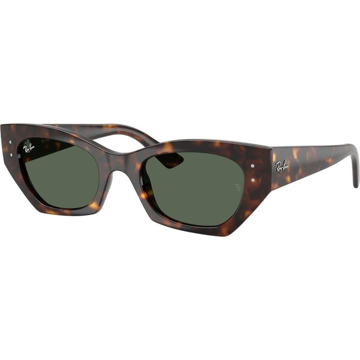 Zena RB4430, Havana/Dark Green Lenses 52 Eye Size