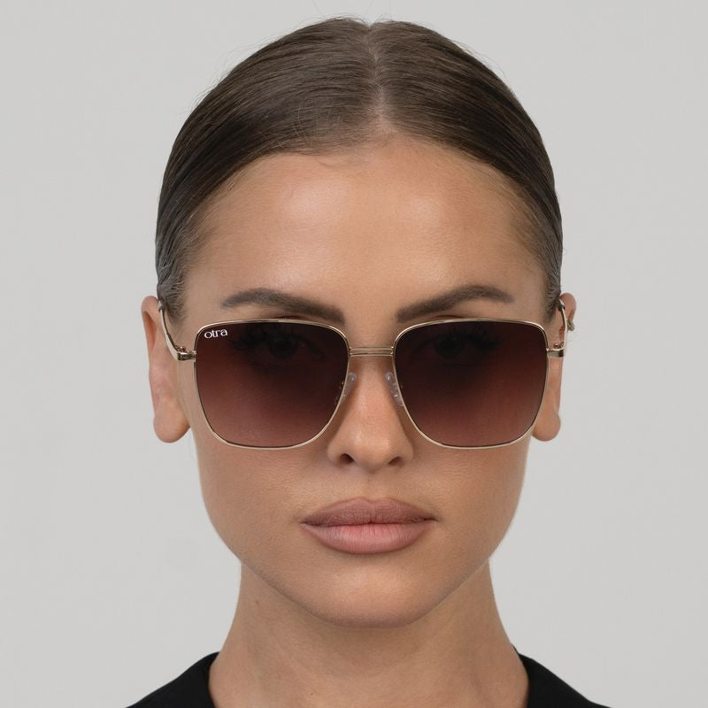 Rita, Gold/Brown Pink Gradient Lenses