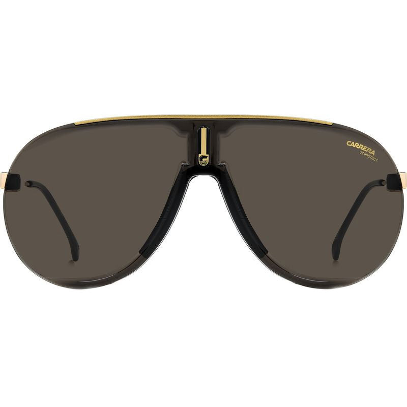 SUPERCHAMPION, Black and Gold/Dark Brown Lenses