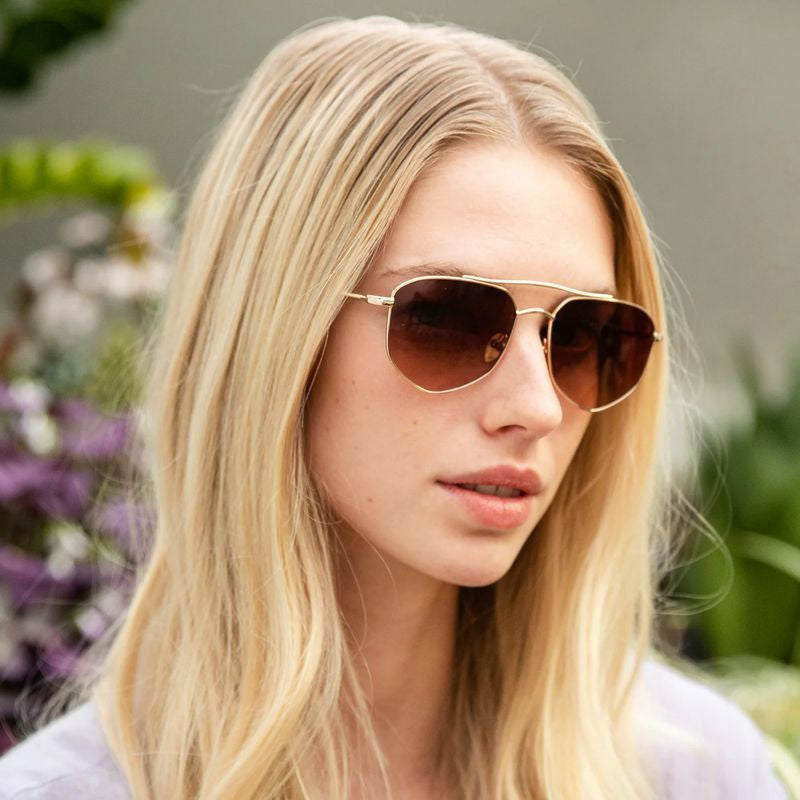 Andrea, Gold/Brown Gradient Lenses