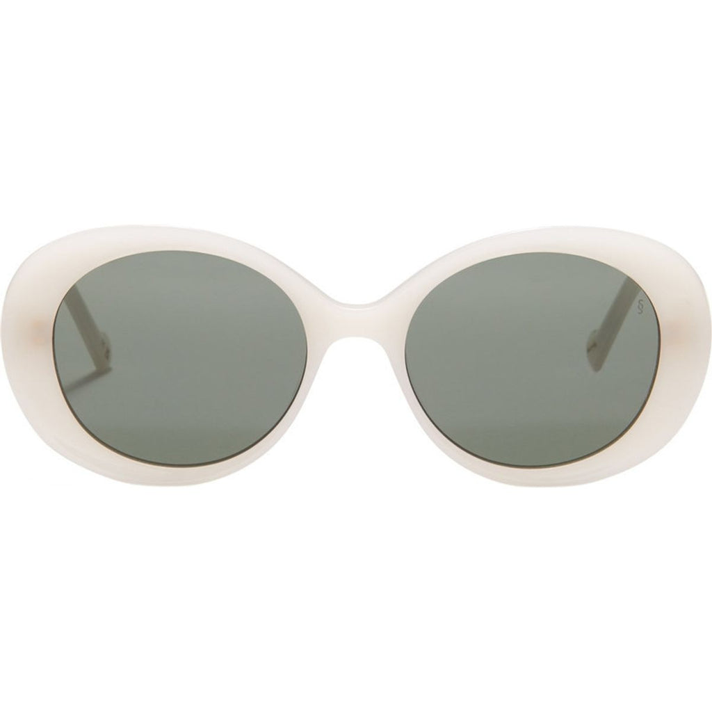 Amelia, Milky White/Green Lenses