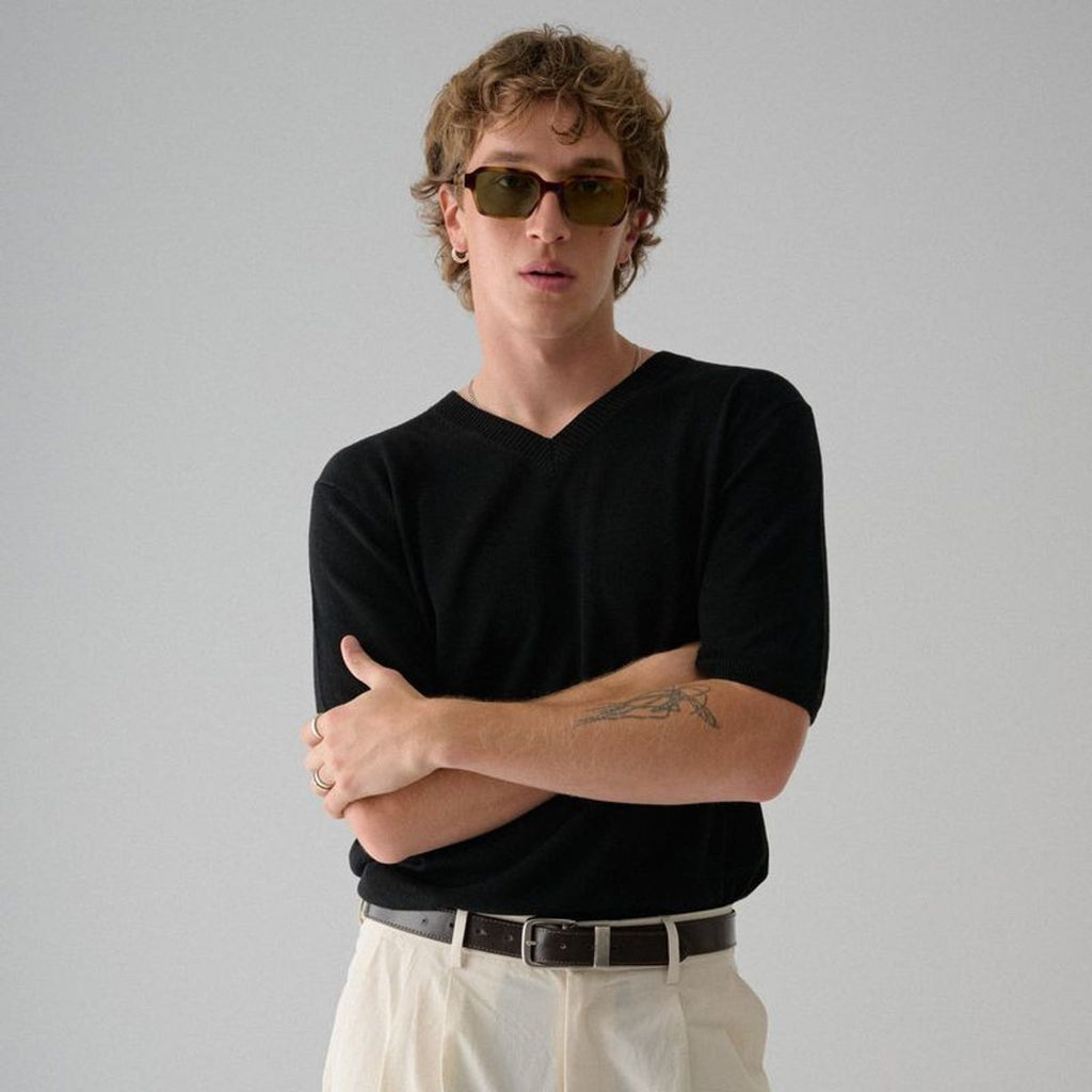 Booth, Maple Tortoiseshell/Lawn Green Lenses