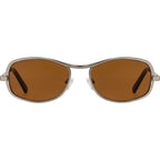 Rush, Matte Silver/Hazelnut Brown Lenses