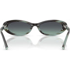 TF4250, Striped Black Tiffany/Dark Grey Azure Gradient Lenses