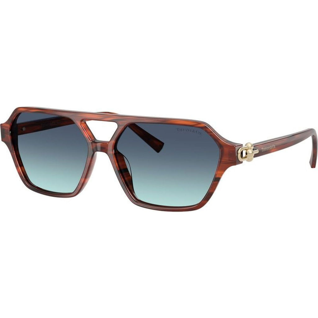 TF4264U, Ruby Striped Havana/Blue Gradient Lenses