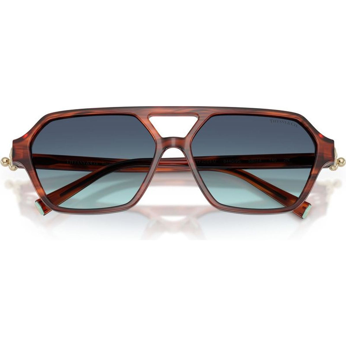 TF4264U, Ruby Striped Havana/Blue Gradient Lenses