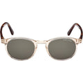 Andrea 02 FT0539, Shiny Light Brown and Blonde Havana/Green Lenses