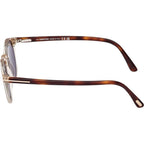 Andrea 02 FT0539, Shiny Light Brown and Blonde Havana/Green Lenses