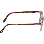Andrea 02 FT0539, Shiny Light Brown and Blonde Havana/Green Lenses