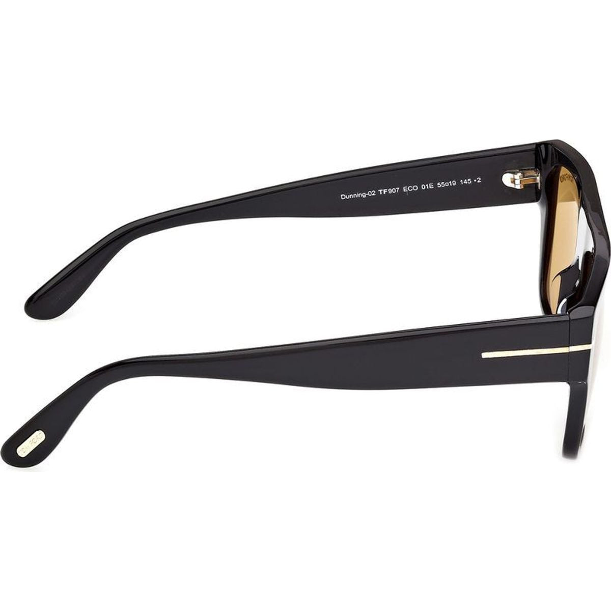 Dunning 02 FT0907, Shiny Black/Light Brown Lenses