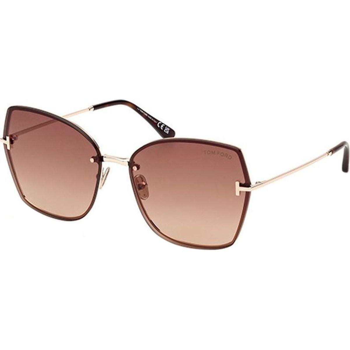 Nickie FT1107, Shiny Rose Gold/Brown Gradient Lenses