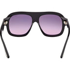Rhonda 02 FT1324, Shiny Black/Smoke Gradient Lenses