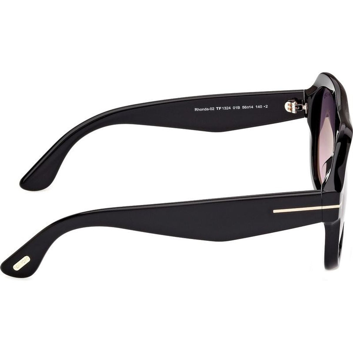 Rhonda 02 FT1324, Shiny Black/Smoke Gradient Lenses