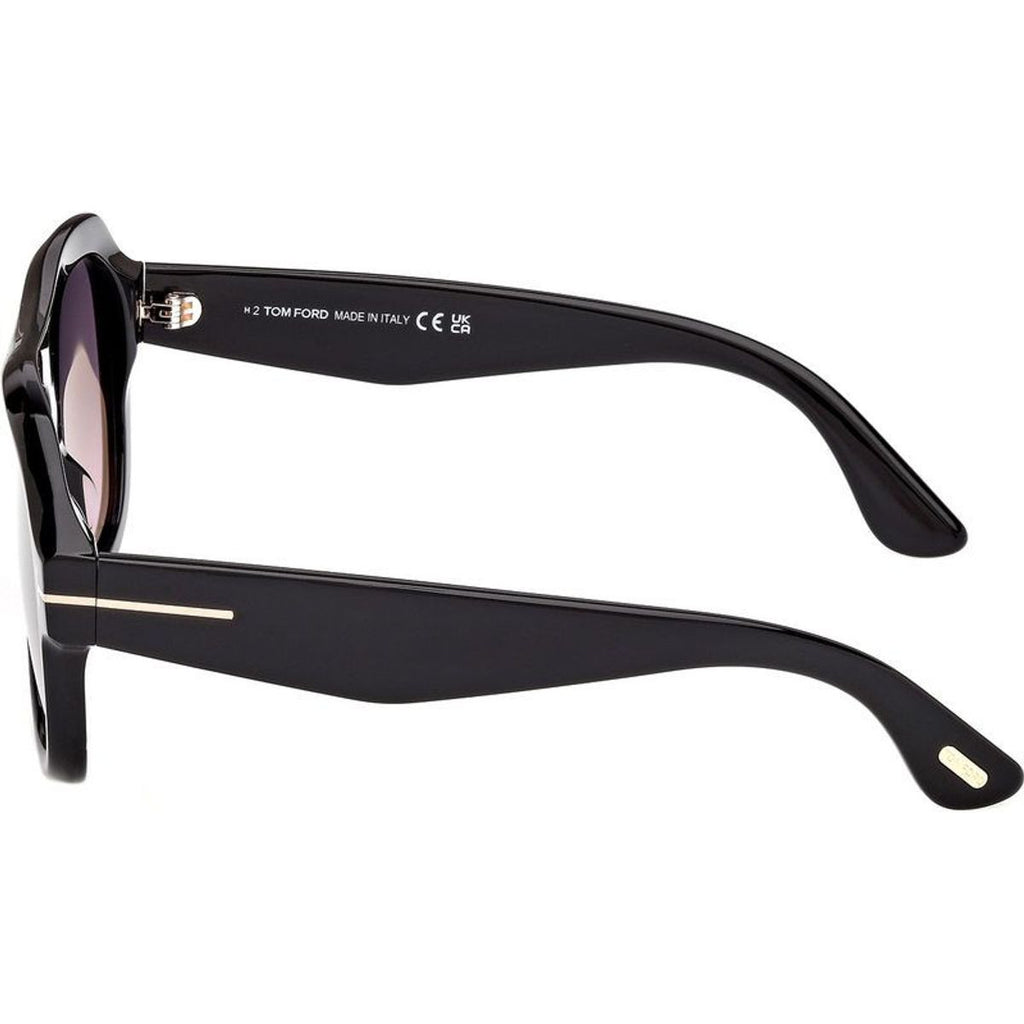 Rhonda 02 FT1324, Shiny Black/Smoke Gradient Lenses