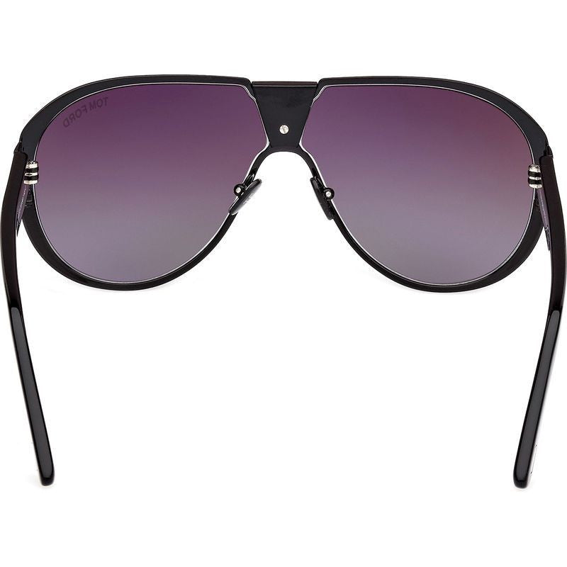 Vincenzo FT1072, Shiny Black/Smoke Gradient Lenses