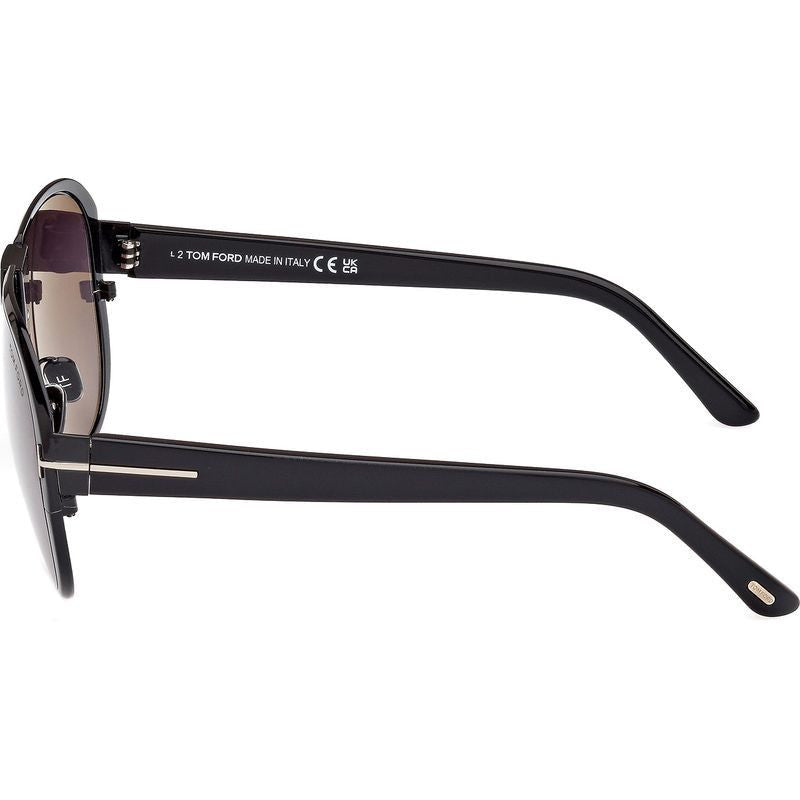 Vincenzo FT1072, Shiny Black/Smoke Gradient Lenses