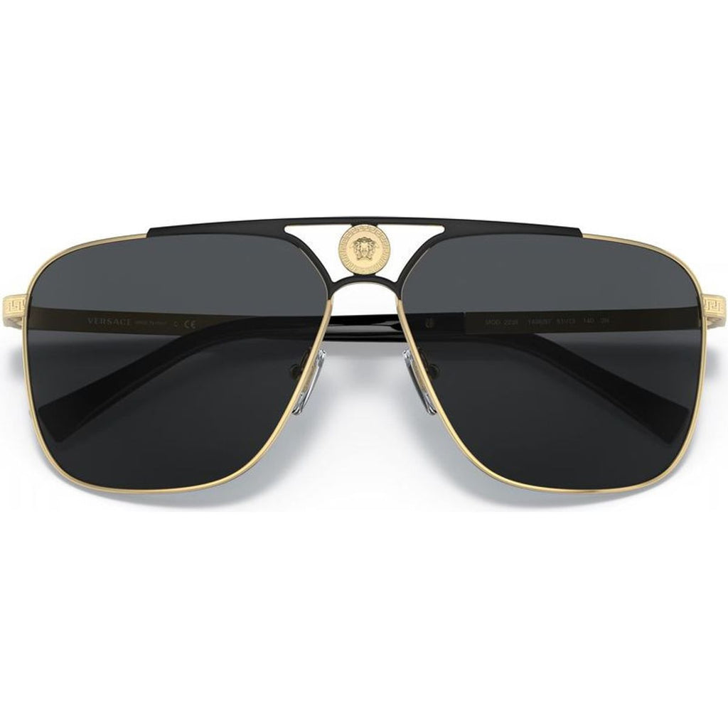 VE2238, Gold and Matte Black/Dark Grey Lenses