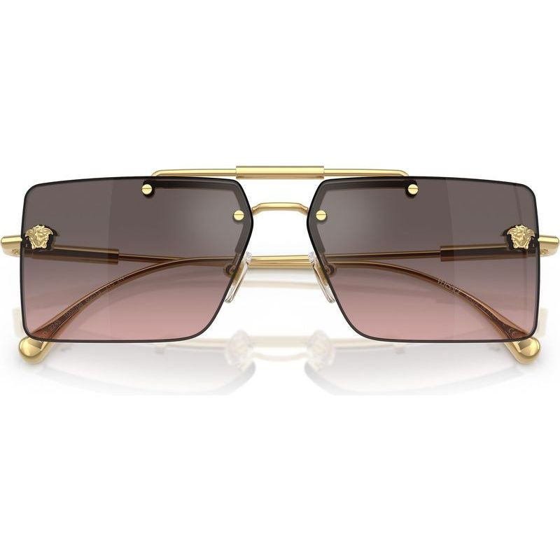 VE2245, Gold/Pink Grey Silver Flash Mirror Gradient Lenses