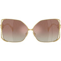 VE2288, Gold/Brown Silver Mirror Gradient Lenses