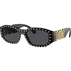 VE4361, Black and Gold Studs/Dark Grey Lenses