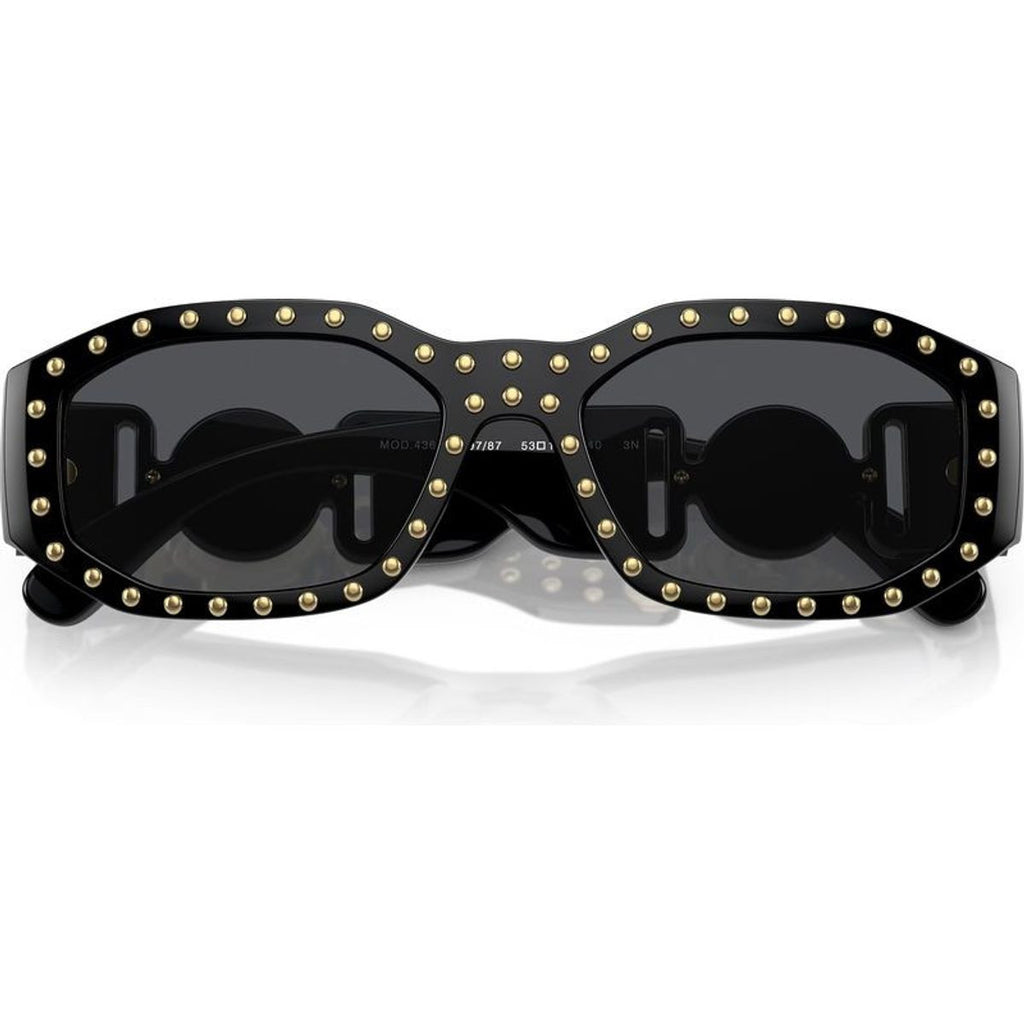 VE4361, Black and Gold Studs/Dark Grey Lenses