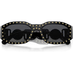 VE4361, Black and Gold Studs/Dark Grey Lenses