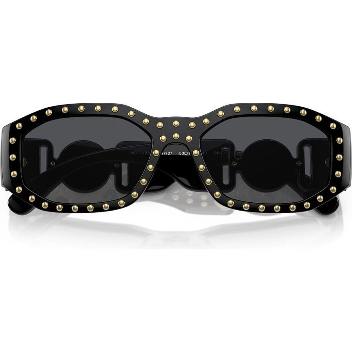VE4361, Black and Gold Studs/Dark Grey Lenses