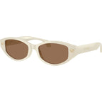 VE4512D, White Talc/Dark Brown Lenses