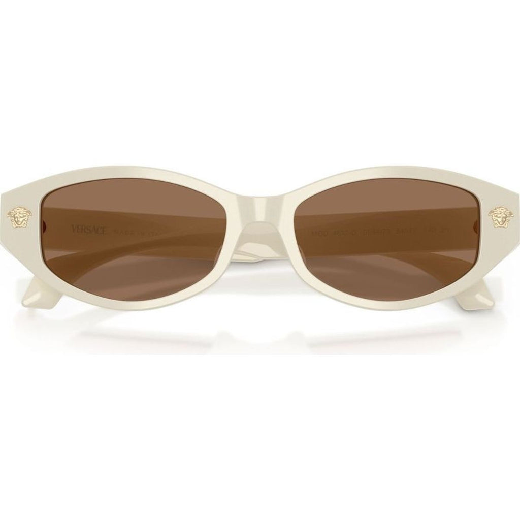 VE4512D, White Talc/Dark Brown Lenses