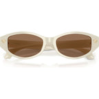 VE4512D, White Talc/Dark Brown Lenses