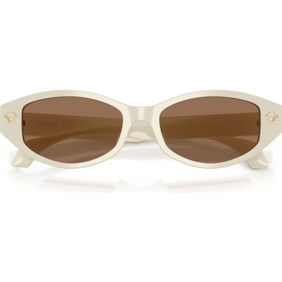 VE4512D, White Talc/Dark Brown Lenses