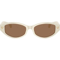 VE4512D, White Talc/Dark Brown Lenses