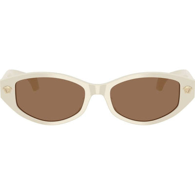VE4512D, White Talc/Dark Brown Lenses