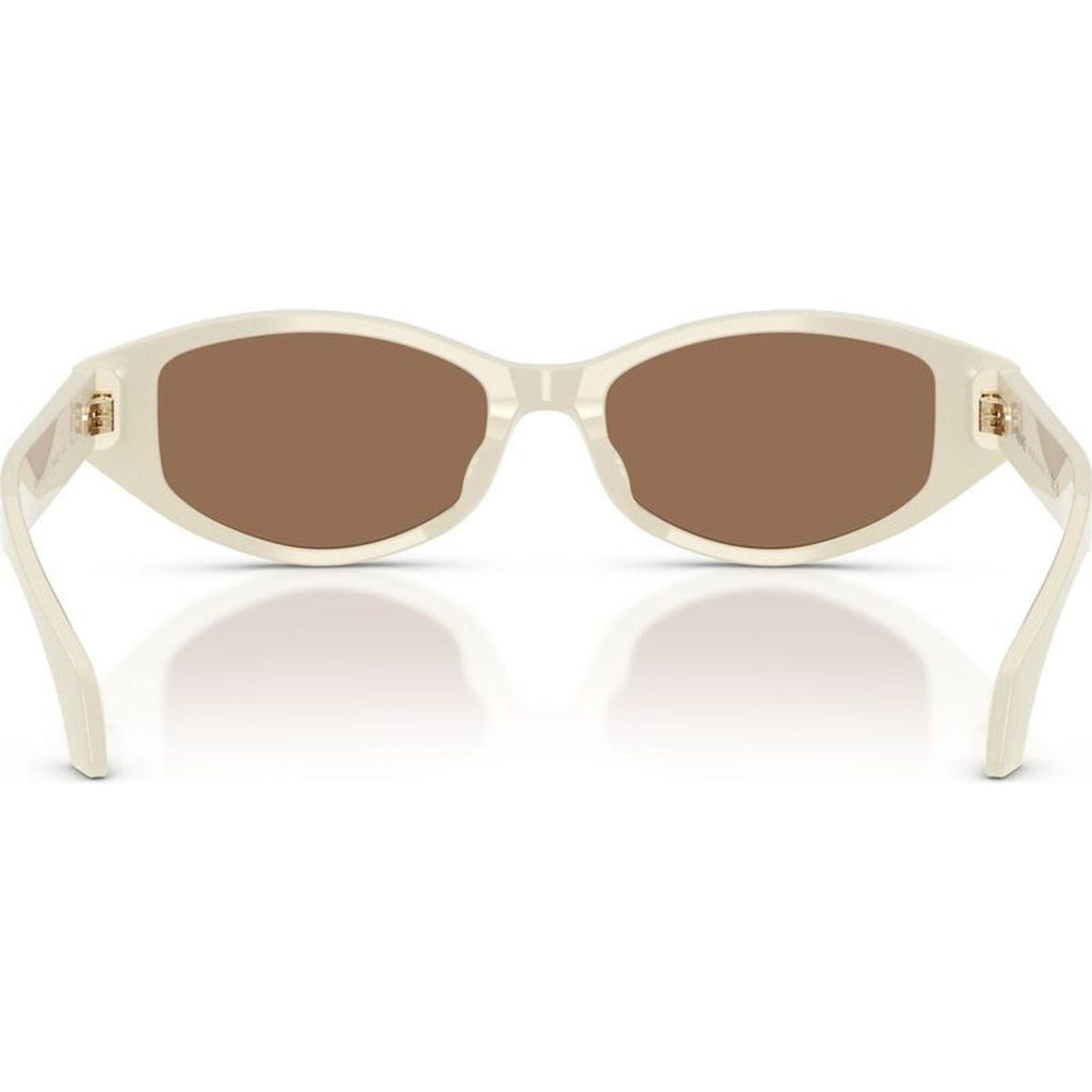 VE4512D, White Talc/Dark Brown Lenses