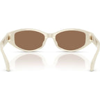 VE4512D, White Talc/Dark Brown Lenses