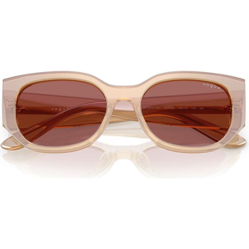 VO5641SU, Transparent Pearl Cream/Dark Violet Lenses