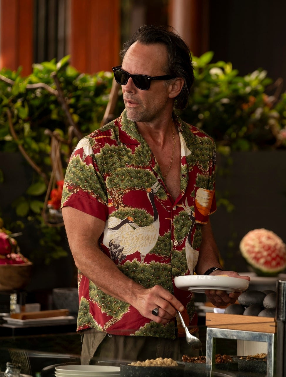 Walton Goggins wearing Ray-ban sunglasses 
