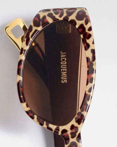 Jacquemus sunglasses featuring a leopard print frame