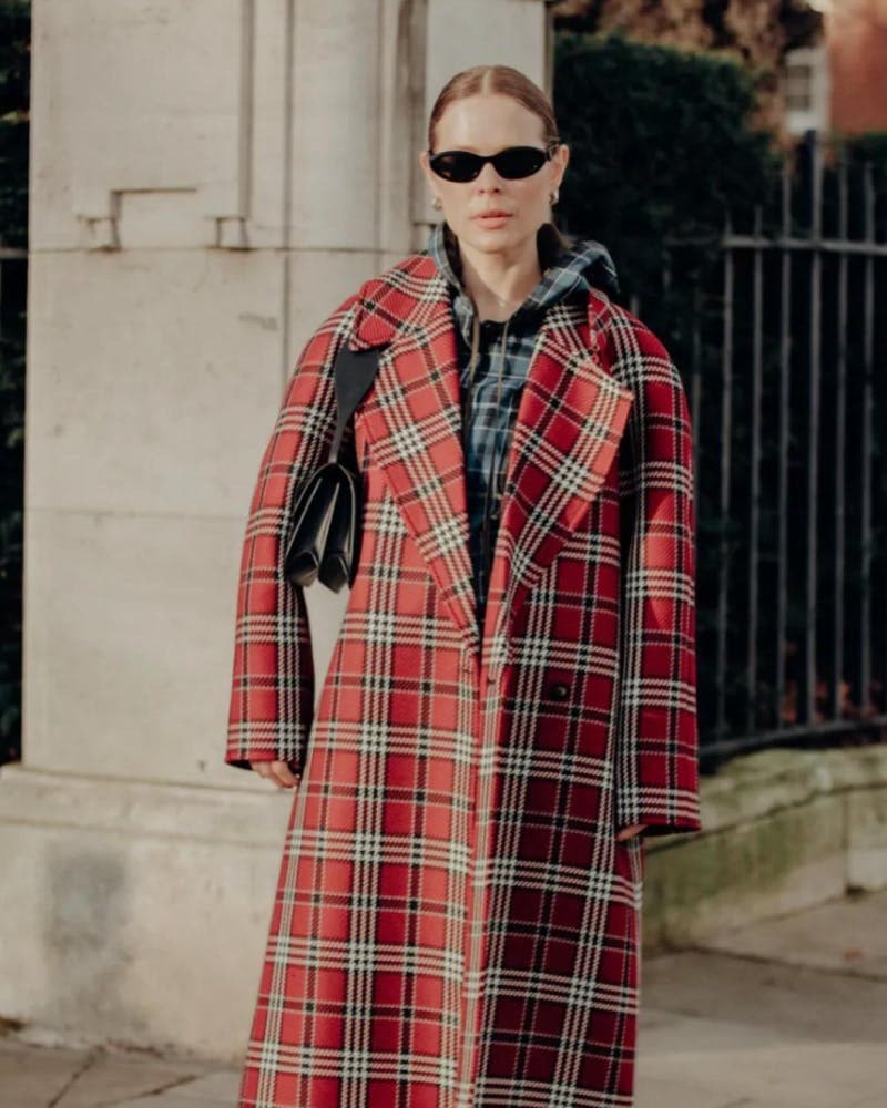 Woman wearing prada sunglasses